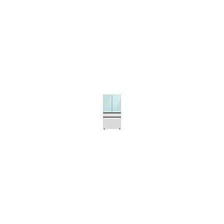 Samsung 23 cu. ft. Smart BESPOKE 4-Door Beverage Center Refrigerator in Morning Blue Glass and White Glass RF23BB86004MAA